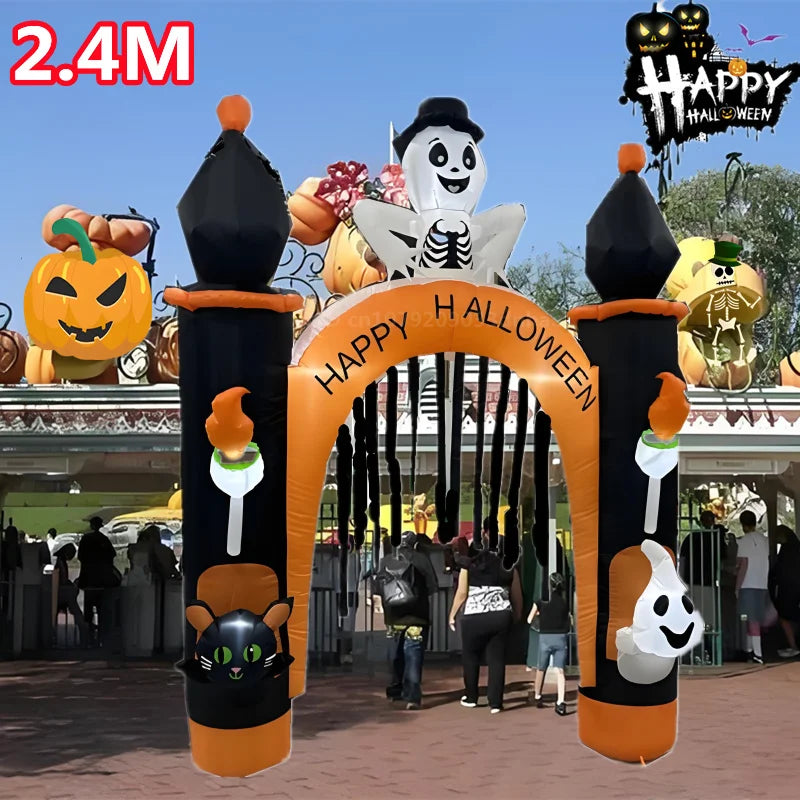 Halloween Inflatable Arch Toys Model Built-in LED Light Pumpkin Prop Outdoor Indoor Home Garden Party Terror - product image 2