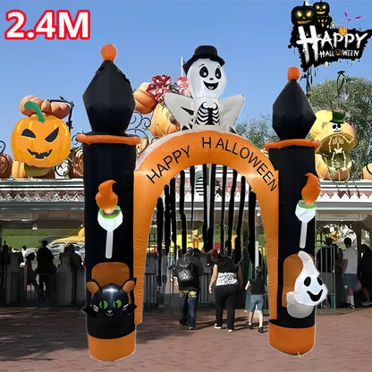 Halloween Inflatable Arch Toys Model Built-in LED Light Pumpkin Prop Outdoor Indoor Home Garden Party Terror - product image 2