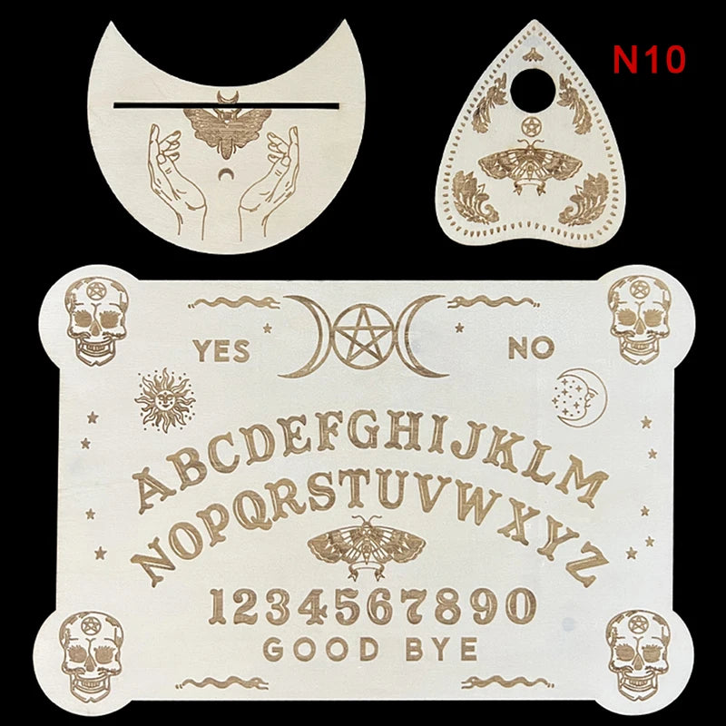 12-Inch Engraved Wooden Pendulum Divination Board