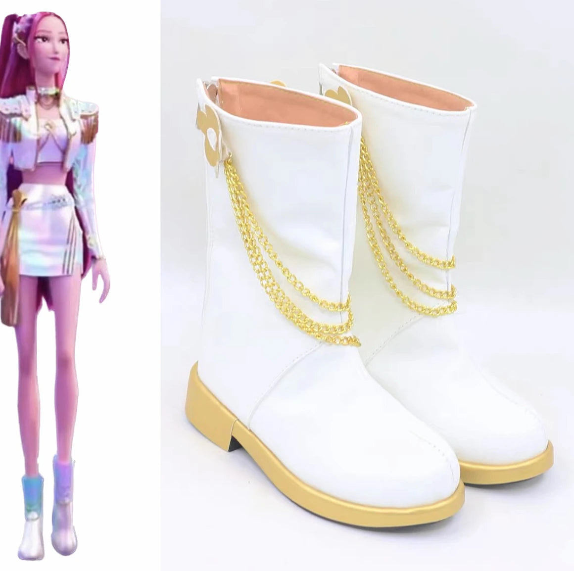 Children Cosplay Performance Costume Shoes K-POP Rumi Group Concert Halloween Mira Zoey Boots Shoes - product image 4