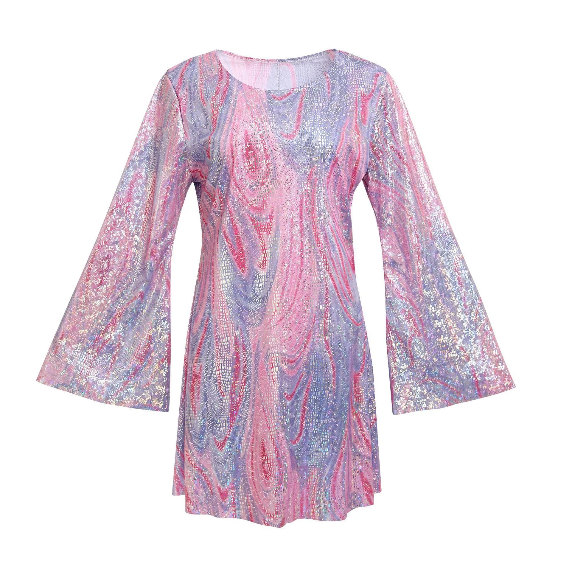 New Halloween Vintage 70s 80s Rock Women Disco Dress Hippie Costumes 60's Birthday Outfits 1970s Prom Sequin - product image 5