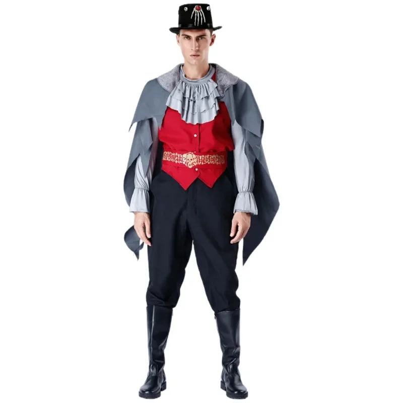 Halloween Costume Vampire Couple Costumes Men and Women Steampunk Female Witch Uniform - View 6