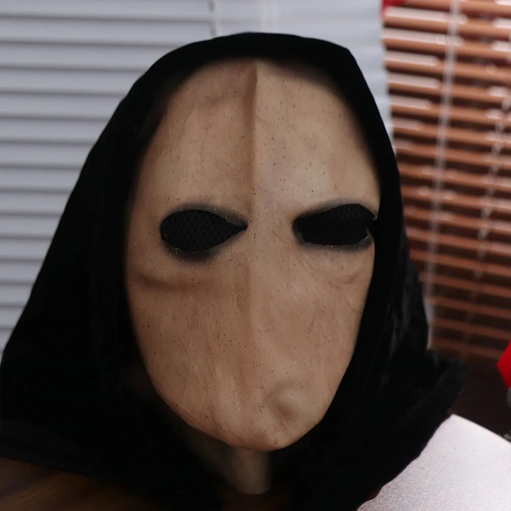 Faceless Man Halloween Slenderman Mask Non-Toxic Alien Skull Latex Helmet Costume
