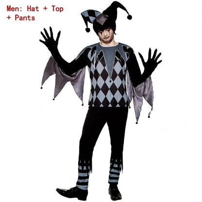 You're My Secret Couple's Clown Costumes Suit Halloween Adult Cosplay Costumes Gothic Clown Top Pant with - product image 7