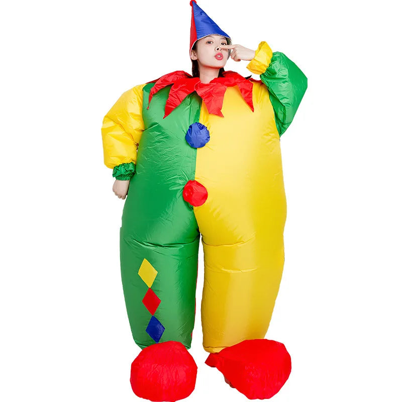 Adult Halloween Costume Handstand Clown Inflatable Costume Blow Up Pig Outfit Dress Ballet - View 20