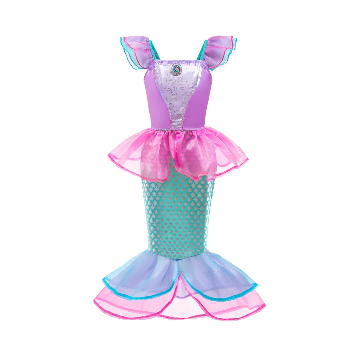 Kids' Princess Long-Haired Tower Princess Snow Kingdom Princess Ice Queen Princess Birthday Costume - alternate view 15