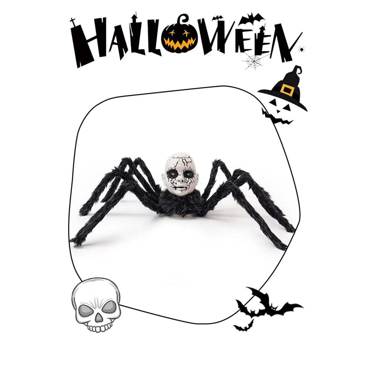 Horror Animatronic Doll Face Spider Motion Activated Glowing Animatronic - alternate view 2