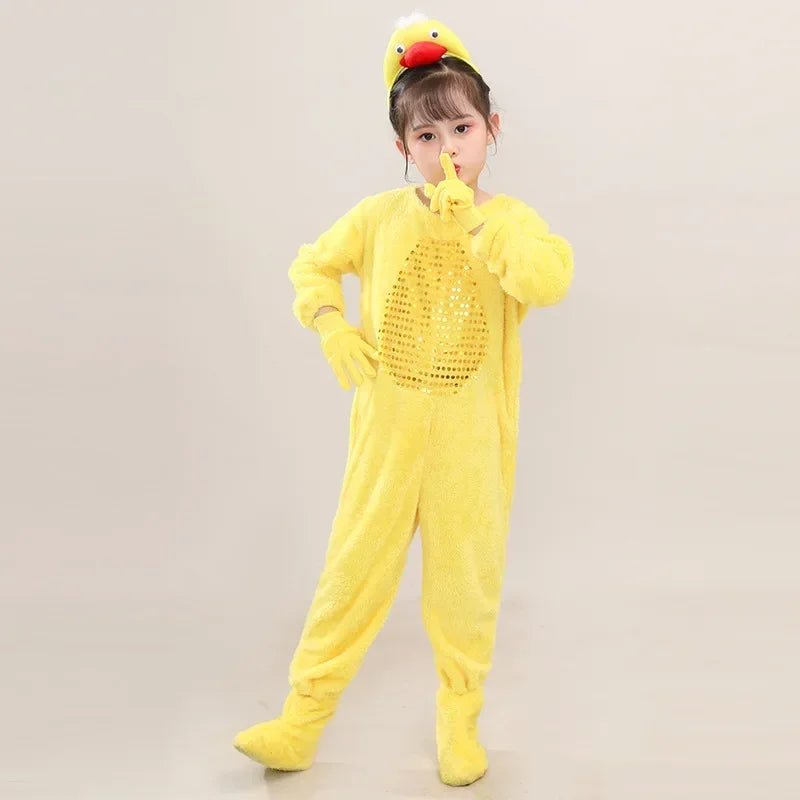 New Children Kids Adult Halloween Duck Chicken Chick Costume Skirt Tutu Yellow Bodysuit Outfit Dance - product image 26