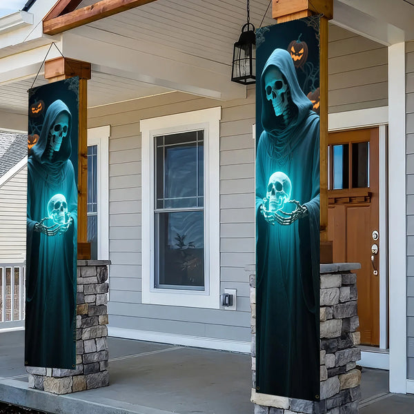 Skull Halloween Door Banner Pair