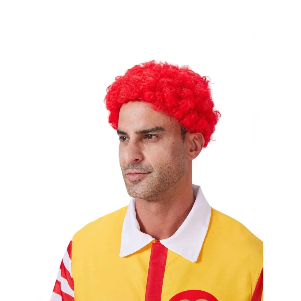 Red Yellow Clown Costume Outfit Adult Full Set Stage Welcome - product image 3