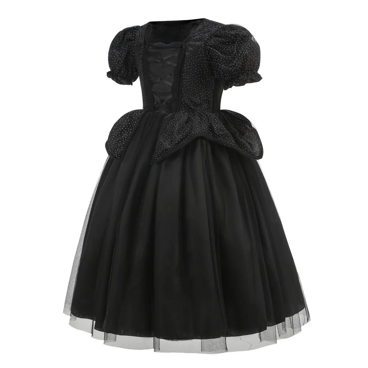 Halloween Costume For Kids Black Witch Dress Fancy Role Playing Costume Girls Gown Outfit - product image 2