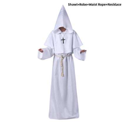 Adult Wizard Middle Ages Christian Monk Friar Priest Hooded Costume - alternate view 7