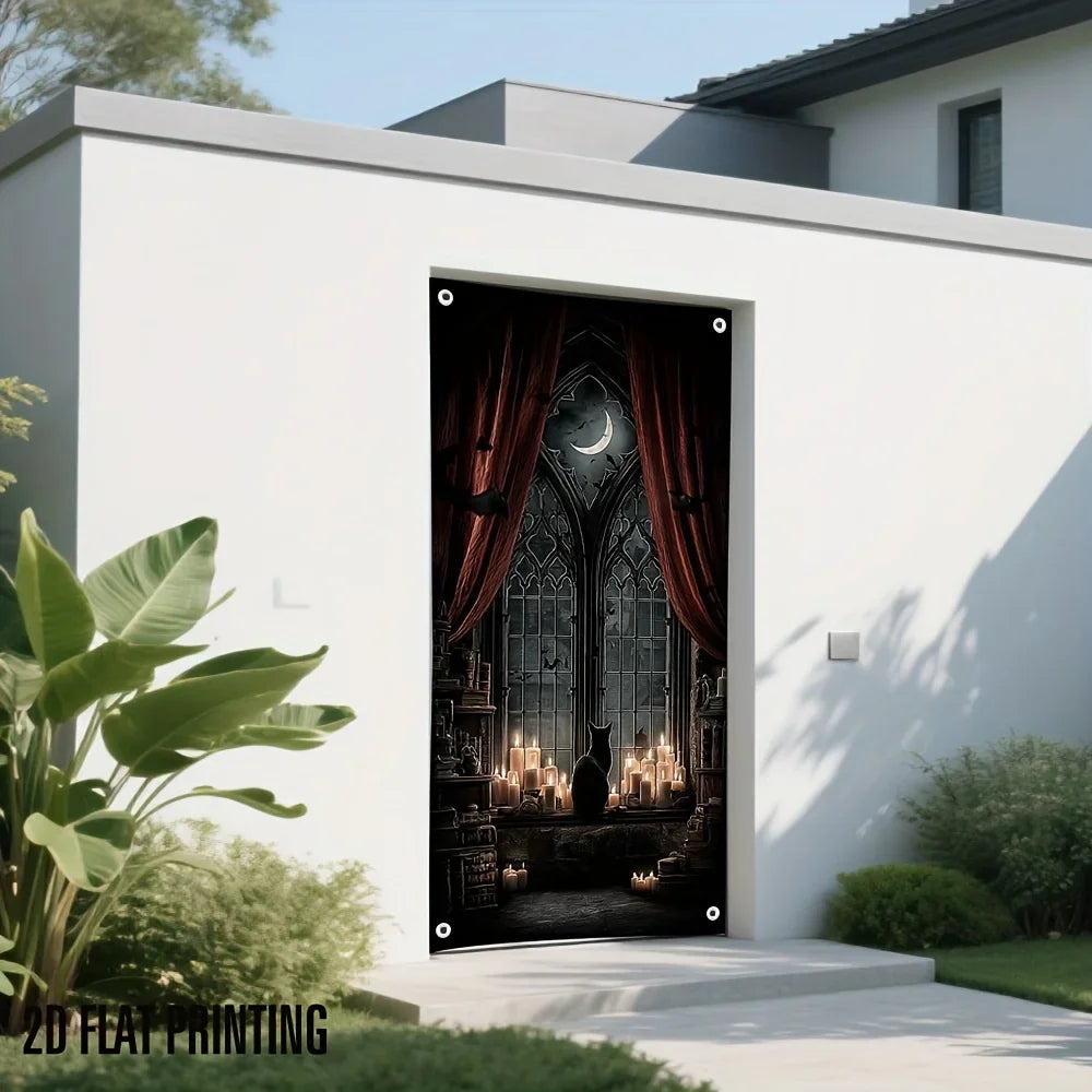 1 Piece of Halloween 2D Curtain Multi-season Hanging Decoration Strip with Night Light - View 5