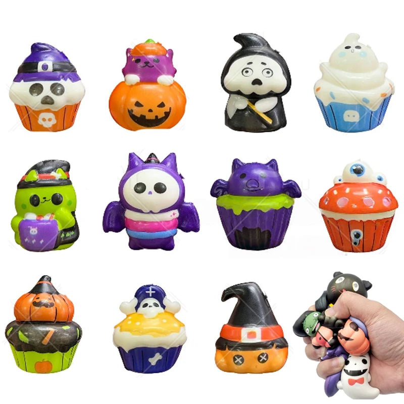 10PCS Halloween Fidget Toys Skull Pumpkin Stress Relief Sensory Toys for Boys Girls Halloween Party Favors - product image 14