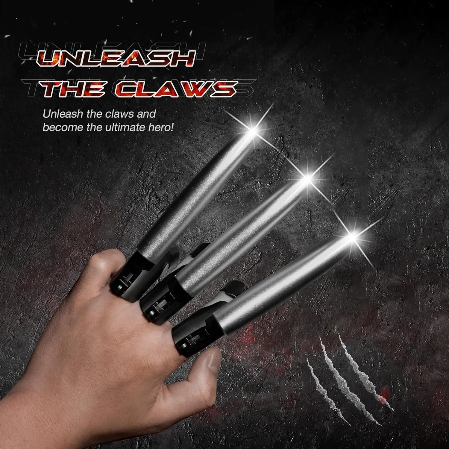 3Pcs/6Pcs Funny Anime Cosplay Wolf Claws Fingers Wear Retractable Plastic Claws Cool Folding