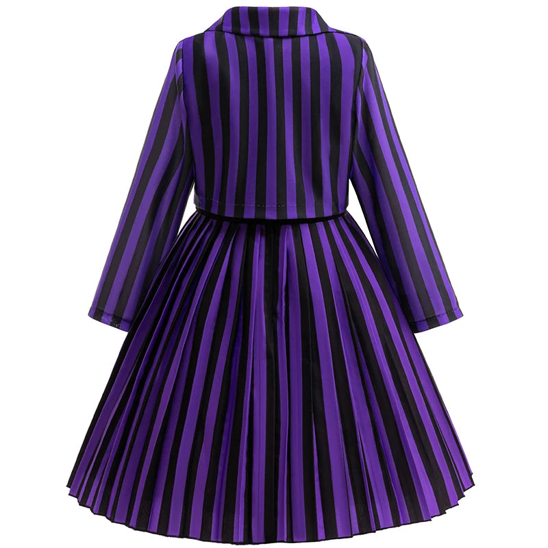 Girls Purple Academy-Inspired Halloween Costume Dress
