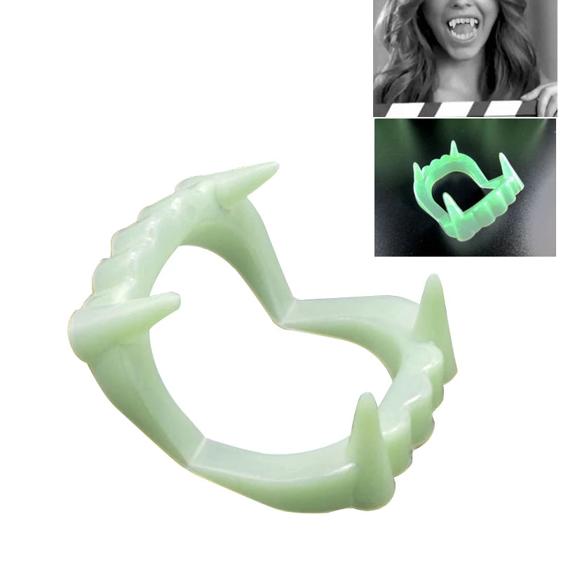 Glow-in-the-Dark Vampire Teeth – 5 Pack