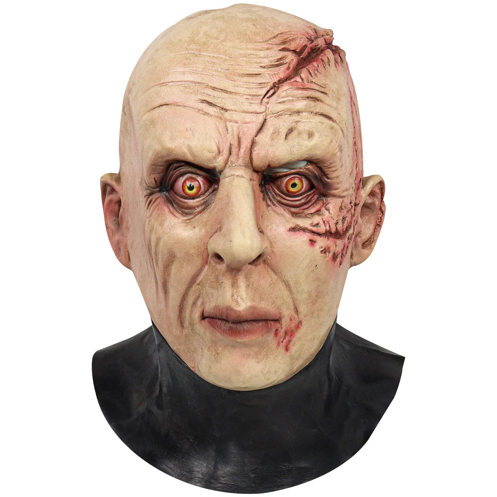 Halloween Scary Old Man Mask Evil Demon Costume Mask with Red Eye Hairless Gathering - China Mainland