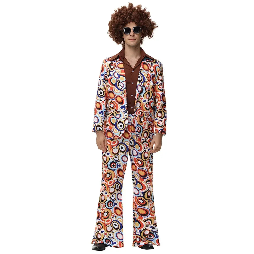 Men's Women Retro 70s 80s Hippie Costume Disco Rock Hip-Hop for Cosplay Couples Purim Halloween Party - product image 7