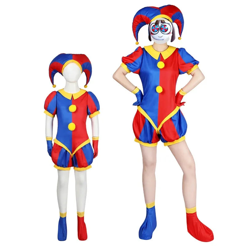 Pomni Costume Anime the Amazing Digital Circus Cartoon Uniform Hat Gloves Halloween for - Hat adult / XL