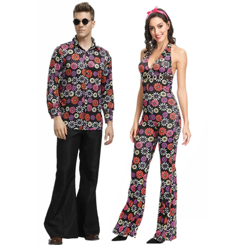 Disco Couples 70s 80s Vintage Hip Hop Hippie Couples Halloween Costume