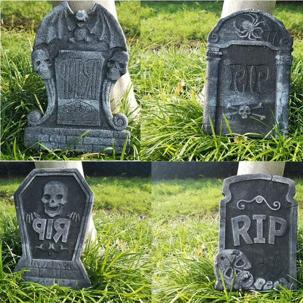 4pcs Halloween Foam RIP Graveyard Tombstone Decor Skeleton Tomb Haunted House Party Prank Prop Yard Outdoor - product image 1