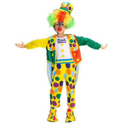 Halloween Kids Performance Clown Suit Kids Costume Clown Outfit No Wig Shoes - ZA-019 / L(120-130cm)