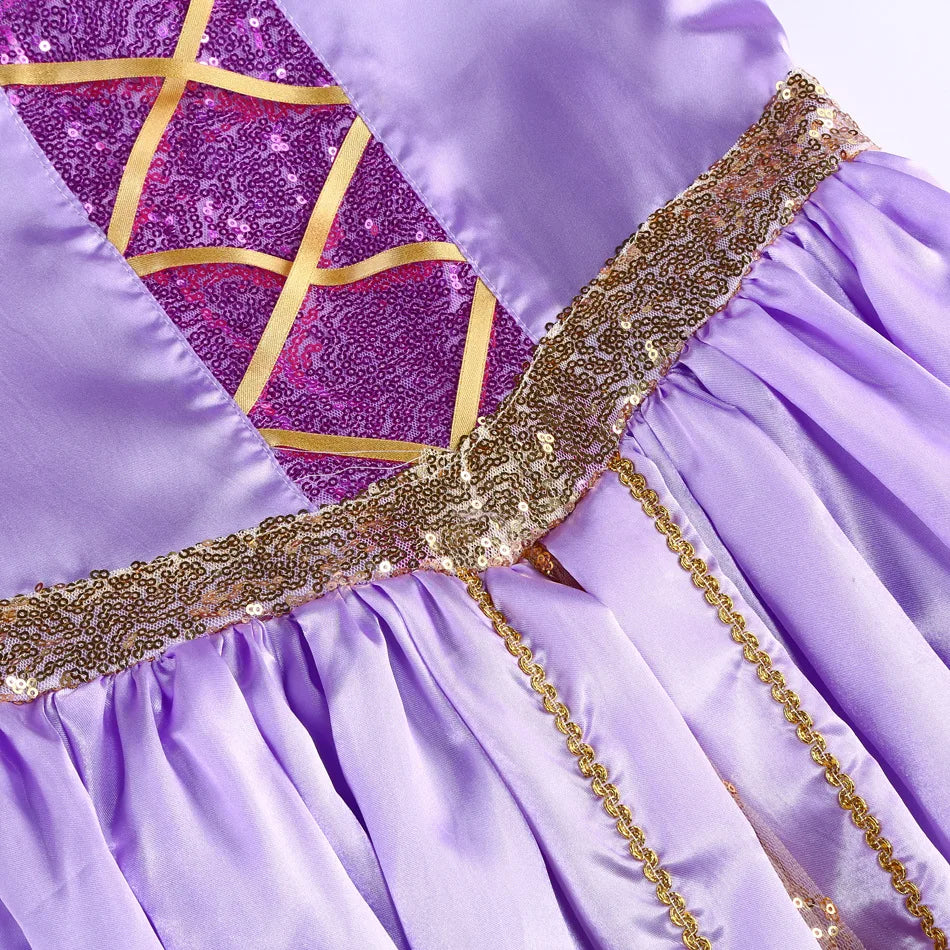 Rapunzel-Inspired Princess Costume for Girls | Fairy-Tale Gown