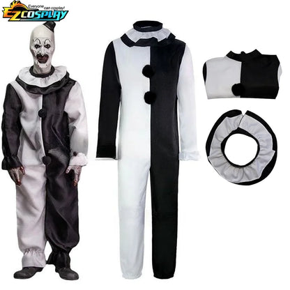 Art the Clown Costume Movie Terrifier 2 Art the Clown Costume Jumpsuit Mask Halloween - Costume and mask C / XXL