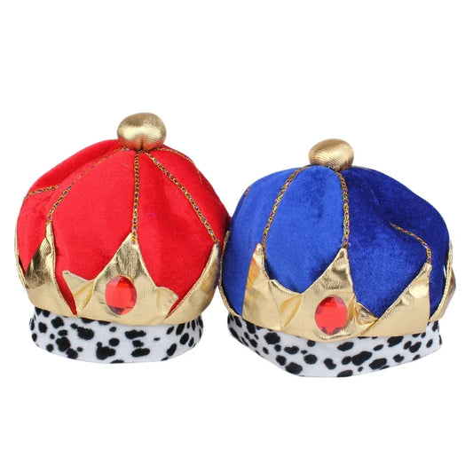 Props Prince King Christmas Show Crown Pharaoh Mardi Gras Velvet Decoration Hat