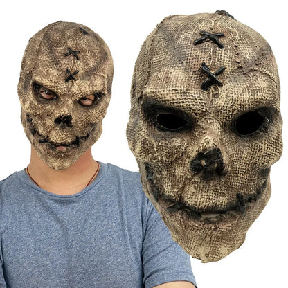 Halloween Horror Killer Skull Mask Costume Scary Skeleton Haunted House Outdoor Bar Latex - View 3