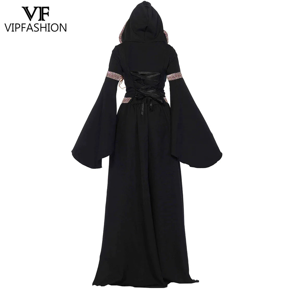Vip Medieval Witch Black Evil Gothic Women's Dress Halloween Costume - product image 2