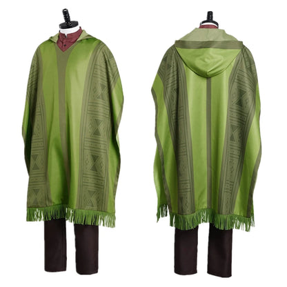 Anime Movie Madrigal Costume Bruno Adult Fancy Hallowee Cloak Shirt Pants Necklace Suit - Only Cloak / S