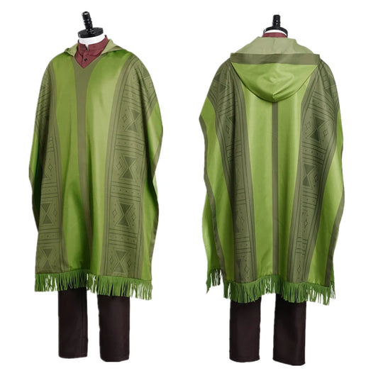 Anime Movie Madrigal Costume Bruno Adult Fancy Hallowee Cloak Shirt Pants Necklace Suit - Only Cloak / S