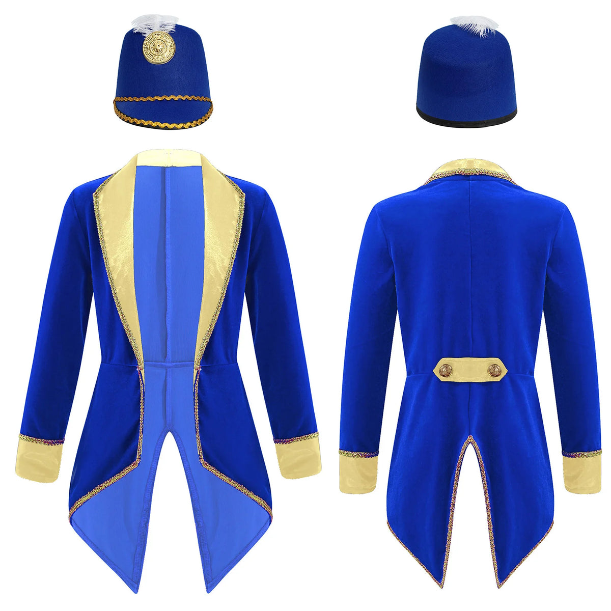 Kids Circus Ringmaster Halloween Costume Tailcoat