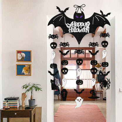Halloween Hanging Sign Party Decoration Spooky Bat Door Hanger Ornaments Ghost - Discount Halloween City