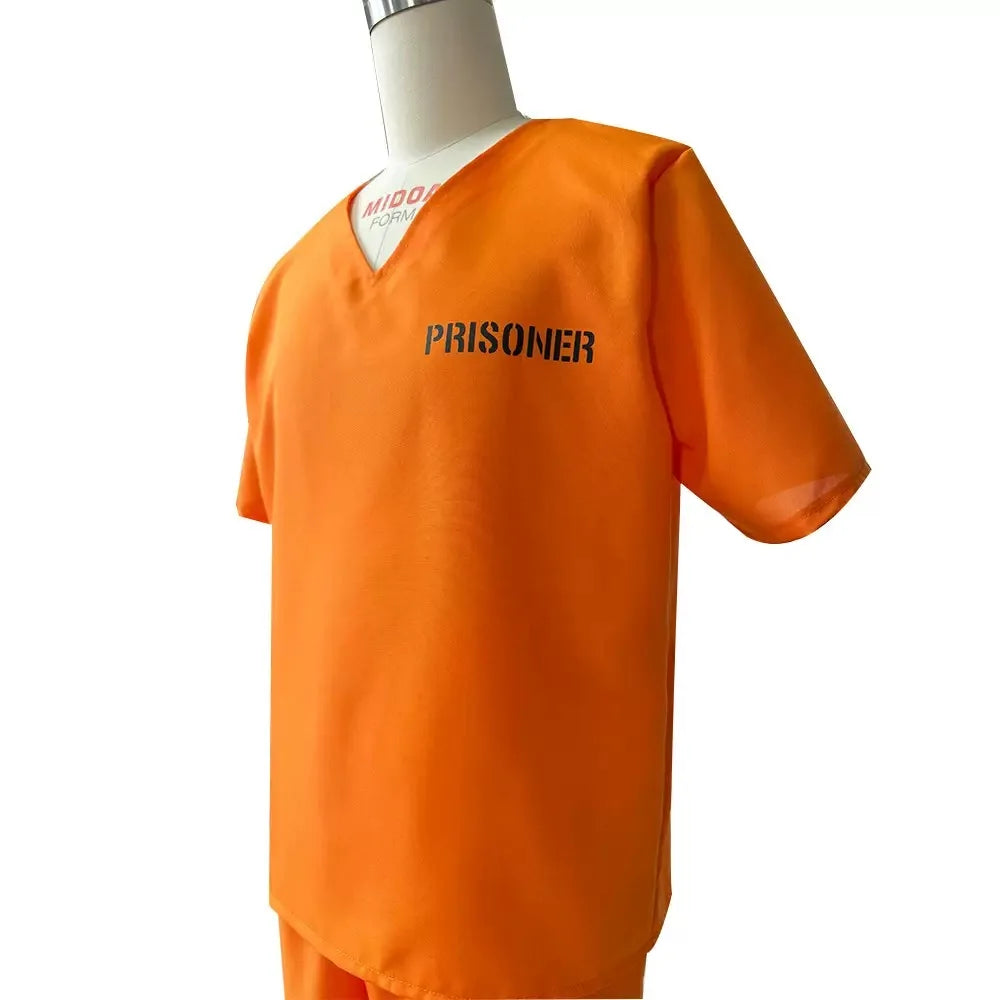 Adults Unisex Convicted Costume Prisoner Orange Prisoner Jumpsuit Jailbird Outfits