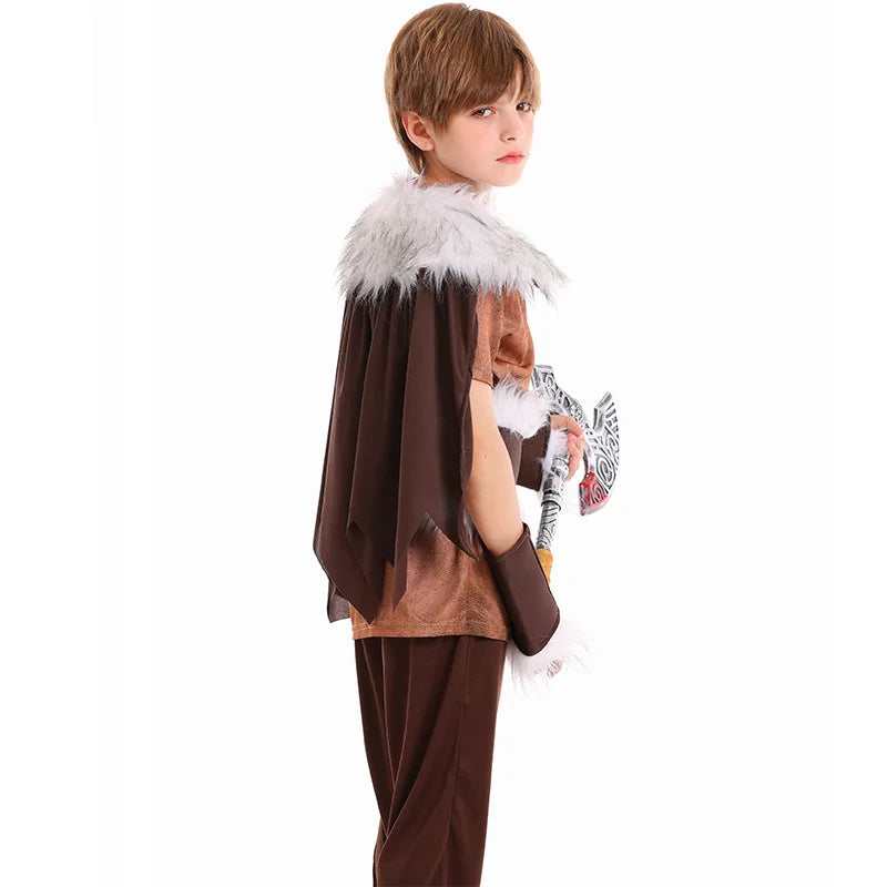 I Halloween Children's Boys' Costumes Viking Cosplay Stage Party Costumes Viking Warrior Boys' Gothic - product image 4