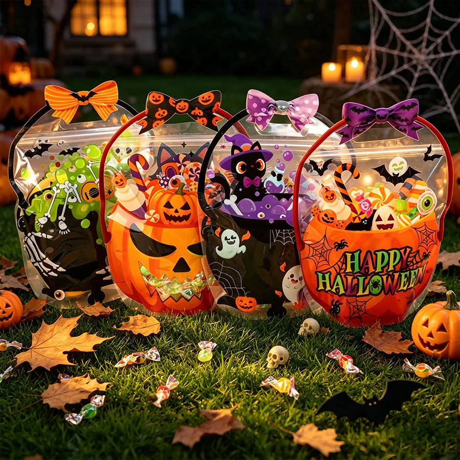 12 24-Pc Cartoon Pumpkin Candy Gift Bags Trick Or Treat Favors Snack - product image 5