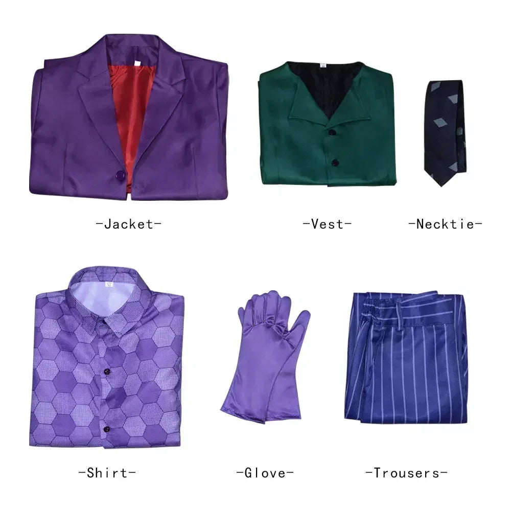 Men's Clown Cosplay Costume Clown full set Coat Shirt Vest Tie Suit Outfits for Male Halloween Costumes Suit - product image 2