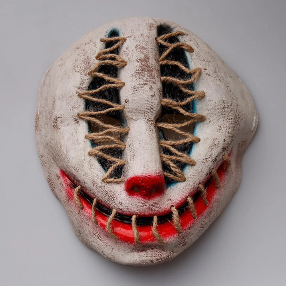 Halloween Joker Mask Costume Scary Killer Clown Half Face Latex Helmet Costume Props - View 7