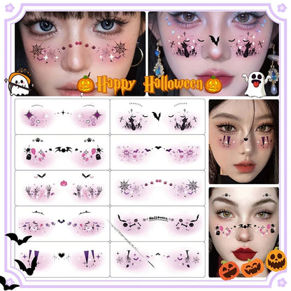 10pcs Halloween Vampire Bat Fake Freckles Temporary Tattoo Stickers For Child WomanHot Stamping Freckles - product image 8