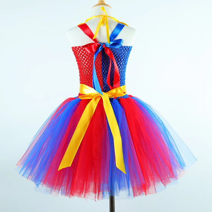 Amazing Digital Circus Pomni Costume Kids Tutu Dress Clothes Red Blue Halloween Clown Costumes Girl Fancy - product image 5