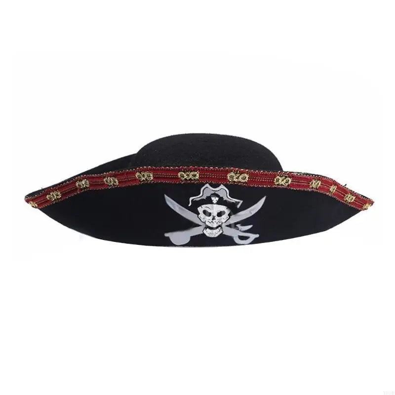 Pirate Captain Hat for Women Men Unisex Halloween Costume Pirate Hat Party Hat Y08E - product image 13