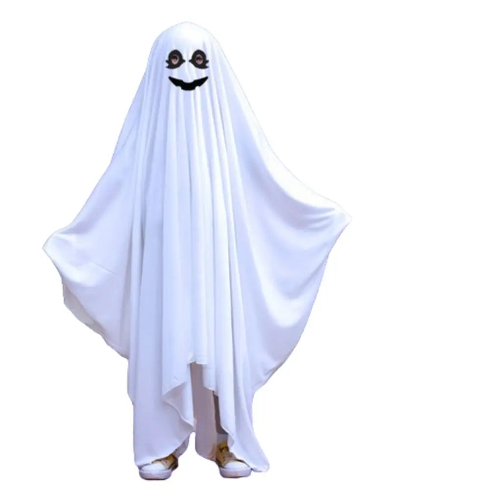 Hooded Halloween Cloak Cape Funny Cosplay Fright Clothes Ghost Poncho Robe Smile Face Black Eye Ghost Cosplay - product image 7