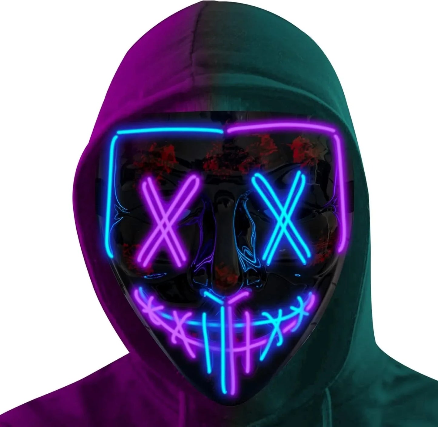 Poptrend Halloween Mask LED Light Up Mask Scary Mask for Costume Halloween Costume Parties - View 18