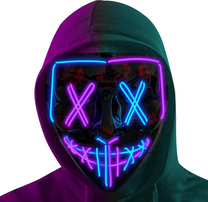 Poptrend Halloween Mask LED Light Up Mask Scary Mask for Costume Halloween Costume Parties - View 18