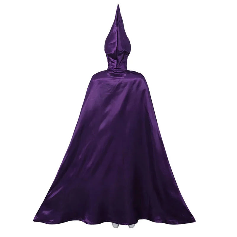 Kids Purple Hooded Superhero-Inspired Halloween Costume