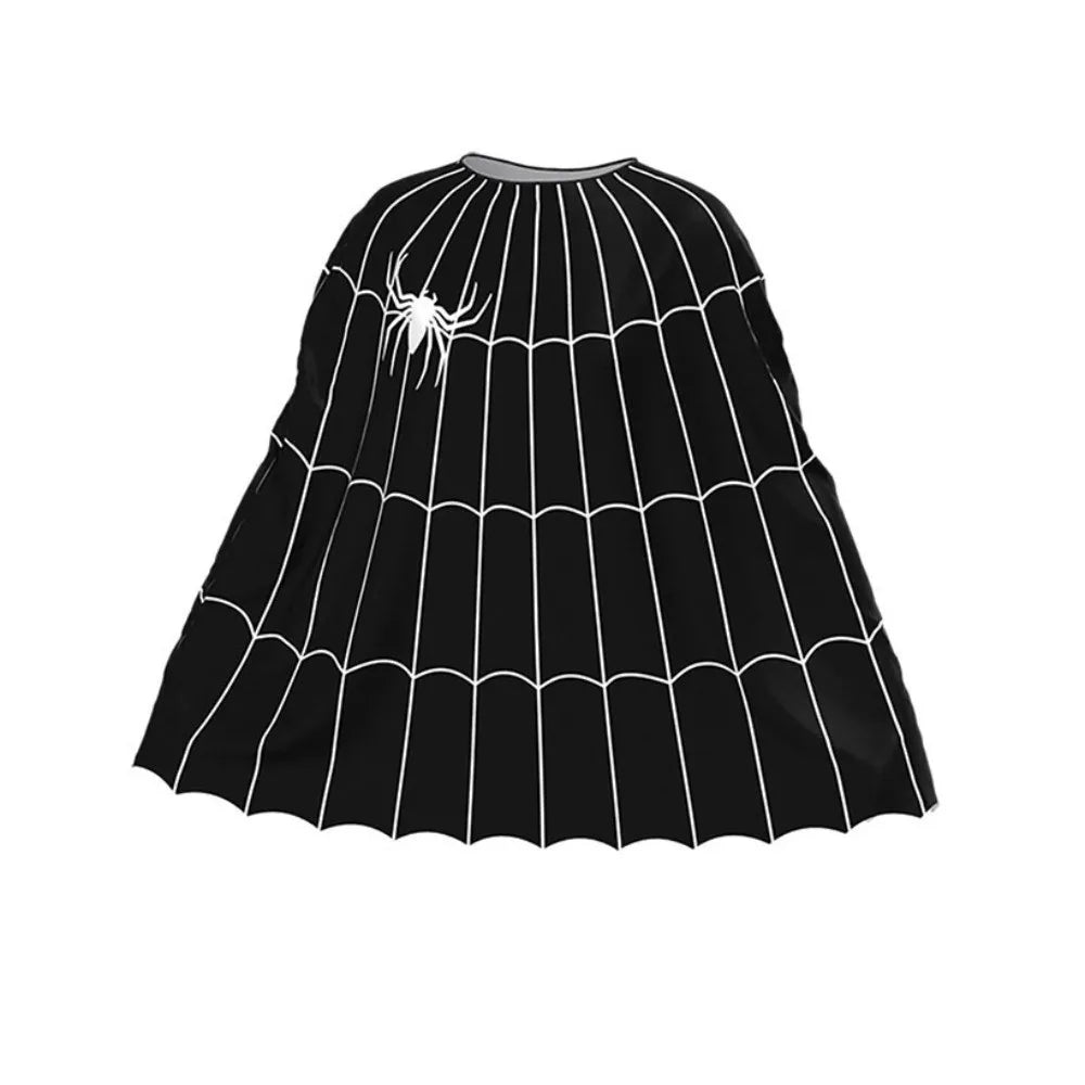 Halloween Spiderweb Ghost Cloak – Hooded Costume Cape