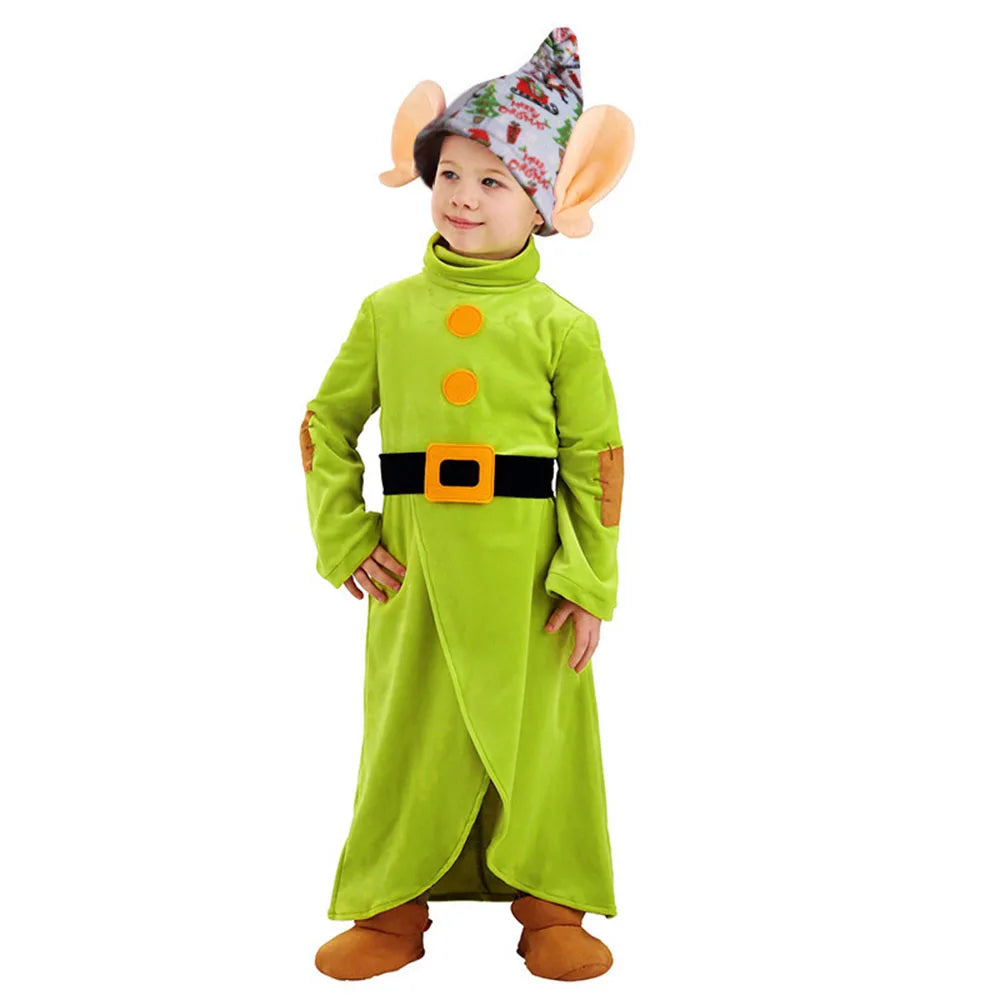 Dopey-Inspired Dwarf Costume for Kids | Jumpsuit & Hat